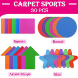 Classroom Sit Dots Carpet Spot Markers 30pcs Circles Stars Arrows Teaching Tool - Arrow