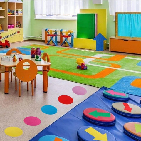 Classroom Sit Dots Carpet Spot Markers 30pcs Circles Stars Arrows Teaching Tool - Arrow