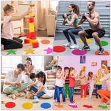 Classroom Sit Dots Carpet Spot Markers 30pcs Circles Stars Arrows Teaching Tool - Arrow