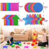 Classroom Sit Dots Carpet Spot Markers 30pcs Circles Stars Arrows Teaching Tool - Round