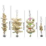 17PCS Bird Toys Parrot Swing Toys Chewing Hanging Bell Cockatiel Cage Toy Set