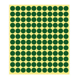 8/13/25/50mm Colour Sticker Dots Adhesive Round Labels Circular Scrapbooking Green - 13mm 132 Dots - 1 Sheet