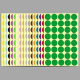 8/13/25/50mm Colour Sticker Dots Adhesive Round Labels Circular Scrapbooking Green - 13mm 132 Dots - 1 Sheet