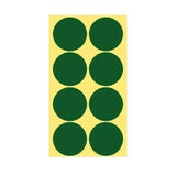 8/13/25/50mm Colour Sticker Dots Adhesive Round Labels Circular Scrapbooking Green - 50mm 8 Dots - 1 Sheet