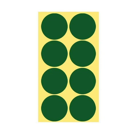 8/13/25/50mm Colour Sticker Dots Adhesive Round Labels Circular Scrapbooking Green - 50mm 8 Dots - 1 Sheet