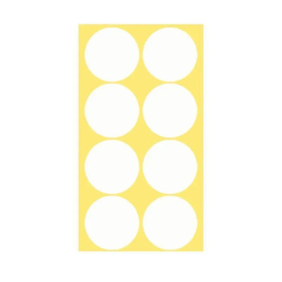 8/13/25/50mm Colour Sticker Dots Adhesive Round Labels Circular Scrapbooking White - 50mm 8 Dots - 1 Sheet