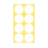 8/13/25/50mm Colour Sticker Dots Adhesive Round Labels Circular Scrapbooking White - 50mm 8 Dots - 1 Sheet