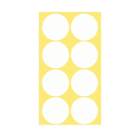 8/13/25/50mm Colour Sticker Dots Adhesive Round Labels Circular Scrapbooking White - 50mm 8 Dots - 1 Sheet