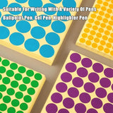 8/13/25/50mm Colour Sticker Dots Adhesive Round Labels Circular Scrapbooking White - 50mm 8 Dots - 1 Sheet