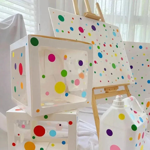 8/13/25/50mm Colour Sticker Dots Adhesive Round Labels Circular Scrapbooking White - 8mm 260 Dots - 1 Sheet