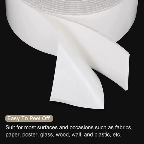 Double Sided White Pe Foam Sticky Tape Mounting Diy Craft Strong Adhesive 2.5M - 30mm*2.5m