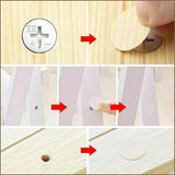 54 X Self Adhesive Decorative Screw Cover Caps Holes Cams Furniture Kitchen 20mm - PC 001