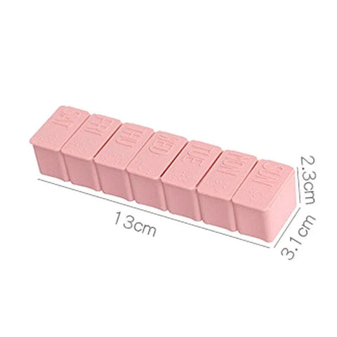 2X 7 Day Weekly Pill Box Medicine Tablet Organizer Dispenser Container Case - Grey