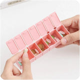 2X 7 Day Weekly Pill Box Medicine Tablet Organizer Dispenser Container Case - Grey