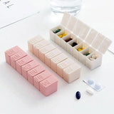 2X 7 Day Weekly Pill Box Medicine Tablet Organizer Dispenser Container Case - Grey