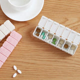 2X 7 Day Weekly Pill Box Medicine Tablet Organizer Dispenser Container Case - Grey