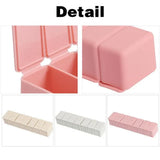 2X 7 Day Weekly Pill Box Medicine Tablet Organizer Dispenser Container Case - Grey