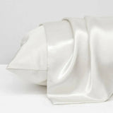2 Pack Satin Pillowcases Luxury Soft Cushion Covers Bedroom Home Decor - Light Orange