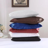 2 Pack Satin Pillowcases Luxury Soft Cushion Covers Bedroom Home Decor - Light Orange