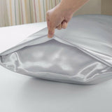 2 Pack Satin Pillowcases Luxury Soft Cushion Covers Bedroom Home Decor - Light Orange