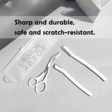3Pcs Eyebrow Razor Set Facial Hair Remover Dermaplaning Shaving Tool Kit - Clear eyebrow razor*3