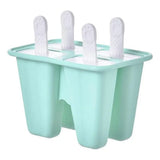 Silicone Ice Cream Mould Block Frozen Molds Icy Pole Jelly Popsicle - Green-4Grid