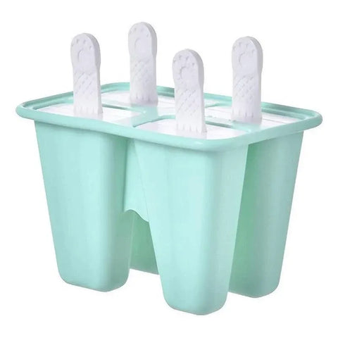Silicone Ice Cream Mould Block Frozen Molds Icy Pole Jelly Popsicle - Green-4Grid