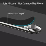 Phone Holder Mount Dashboard Stand for Car Mobile Smartphone Mini Size Grip Pad - Silver -1 Unit