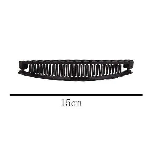 5X Hair Ponytail Holder Banana Clips Plastic Black Claw Comb Clip Multipurpose - Brown