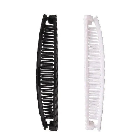 5X Hair Ponytail Holder Banana Clips Plastic Black Claw Comb Clip Multipurpose - Brown