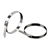 100x Stainless Steel Cable Ties SS304 Marine Grade Zip Strap Locking Wrap 100-800mm - 4.6*250mm