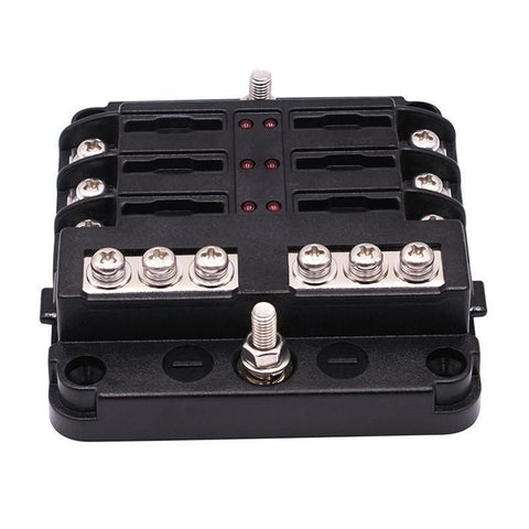 23PC 6 Way Blade Fuse Box Block Holder Indicator LED Light 12V/32V Car Marine