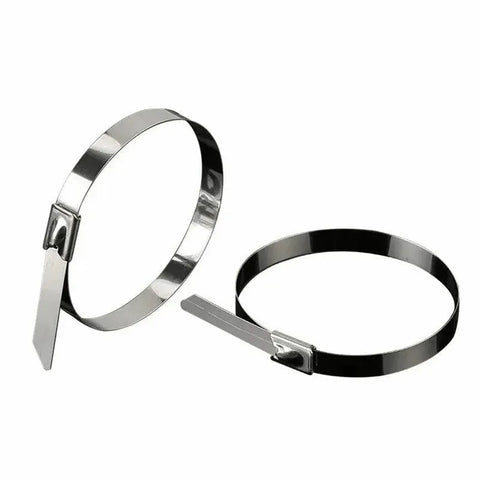 20X Stainless Steel Cable Ties S304 Marine Grade Zip Strap Locking Wrap 100-800Mm - 4.6x350mm