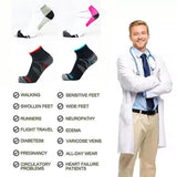 L XL Ankle Compression Socks for Foot Support and Daily Comfort Unisex - White-Rose Red