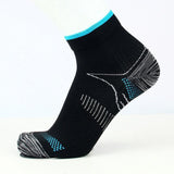 L XL Ankle Compression Socks for Foot Support and Daily Comfort Unisex - White-Rose Red