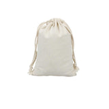 10X Canvas Cotton Drawstring Bags Linen Calico Tote Gift Storage Pouches - 8x10cm