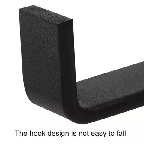Self-Adhesive Paper Towel Holder Rack for Kitchen Rolls and Wrap Storage - Black x 1 unit