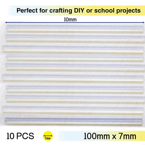 Clear Hot Melt Glue Sticks Adhesive Craft Stick for DIY Glue Tool 7mm 11mm - 11mm x 100mm 10pcs