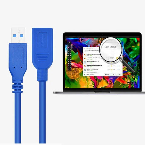 Super speed Usb 3.0 Male To Female Data Cable Extension Cord For Laptop Pc Camera - 1M