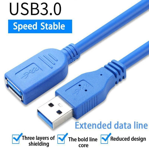 Super speed Usb 3.0 Male To Female Data Cable Extension Cord For Laptop Pc Camera - 1M