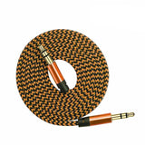 AUX Cable 3.5mm Stereo Audio Input Extension Male to Male Auxiliary Car Cord - Orange