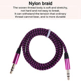 AUX Cable 3.5mm Stereo Audio Input Extension Male to Male Auxiliary Car Cord - Orange