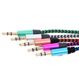 AUX Cable 3.5mm Stereo Audio Input Extension Male to Male Auxiliary Car Cord - Orange