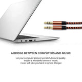 AUX Cable 3.5mm Stereo Audio Input Extension Male to Male Auxiliary Car Cord - Orange