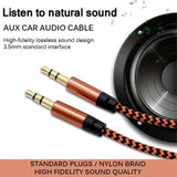 AUX Cable 3.5mm Stereo Audio Input Extension Male to Male Auxiliary Car Cord - Orange