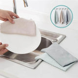 5X Fish Scale Microfiber Cleaning Cloth Dish Washing Glass Wipe Reusable Kitchen - 5Pcs-30cm*40cm
