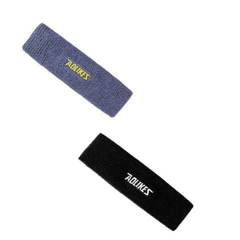 Aolikes Headbands Sweatband Cotton Hair Gym Yoga Stretch Sport Sweat Band - Yellow