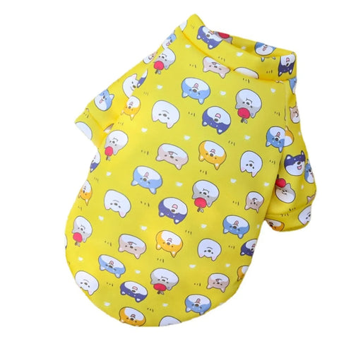 S Size Cute Pet Dog Warm Jumper Sweater Clothes Cat Knitwear Knitted Coats Winter - Yellow Shiba Inu