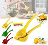 Premium Quality Metal Lemon Squeezer Handheld Juicer Presser Citrus Juice Lime - Red