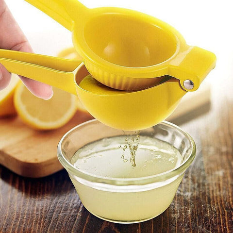 Premium Quality Metal Lemon Squeezer Handheld Juicer Presser Citrus Juice Lime - Red